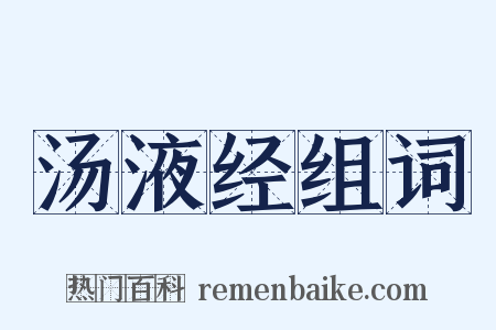 汤液经组词是什么意思的图片